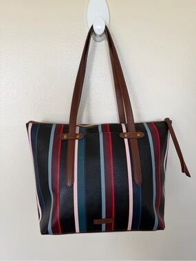 FOSSIL Felicity Colorful Striped Shoulder Bag